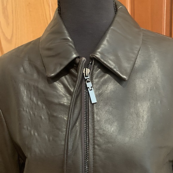 Jones New York Leather Jackets Women's Medium Full Zip - Picture 3 of 12